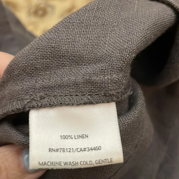 Eileen Fisher Skirt 100% Linen Gray Size S - Picture 5 of 6